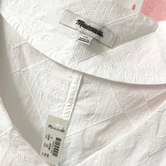 Madewell White McCoy Darted V-Neck Top in Floral Size 10 - Picture 15 of 16